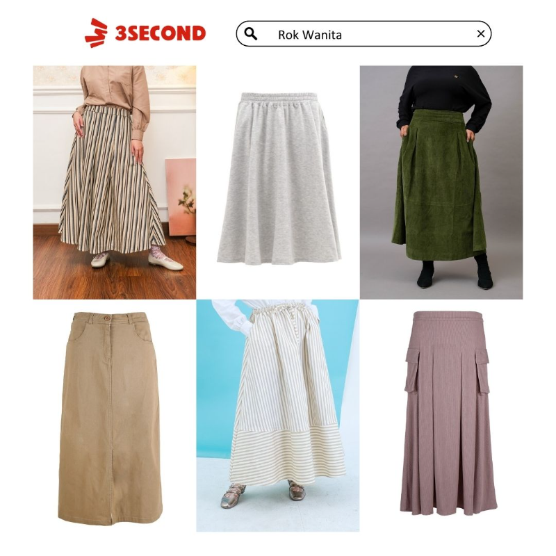 Type Bahan Rok Rekomendasi Rok Wanita Kekinian, Cocok untuk Hijabers! - 3Second