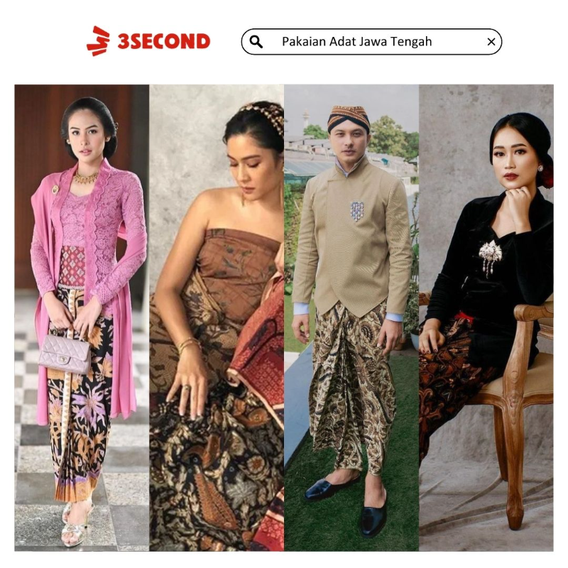 Gambar utama artikel pakaian adat Jawa Tengah dari 3Second.