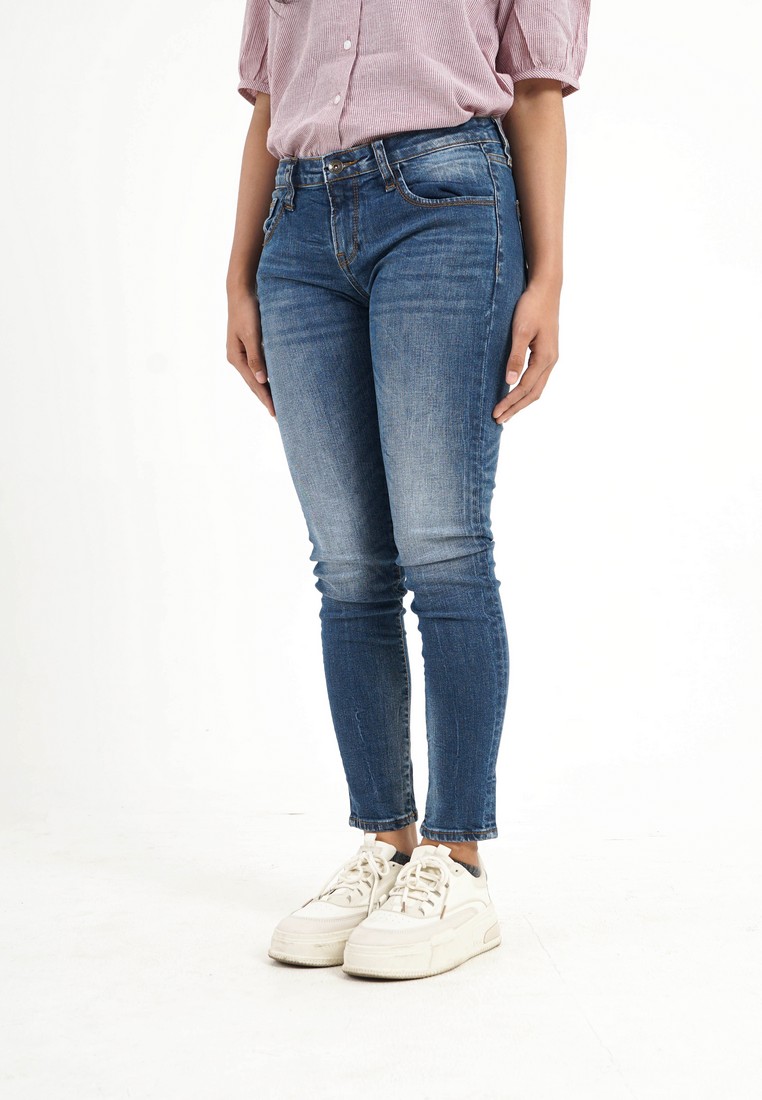 3Second Women's Long Skinny Jeans Denim On 011024