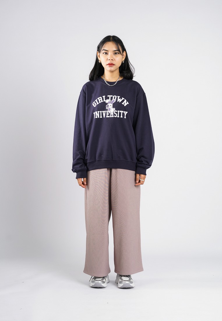 3Second Women's Jacket Crewneck Sweatshirt Baby Terry Girltown HP-020225