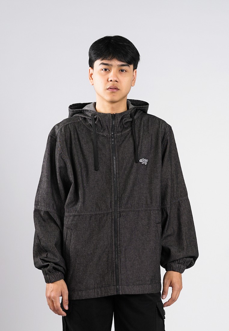 3Second Men's Denim Jacket Hoodie Relaxed Fit Cotton Fort HP-080225