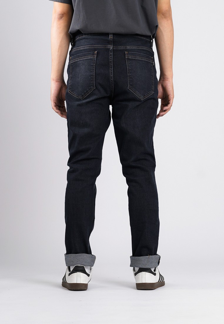 3Second Men's Long Denim Pants Slim Fit Ripped Jeans Daniel HP-090225